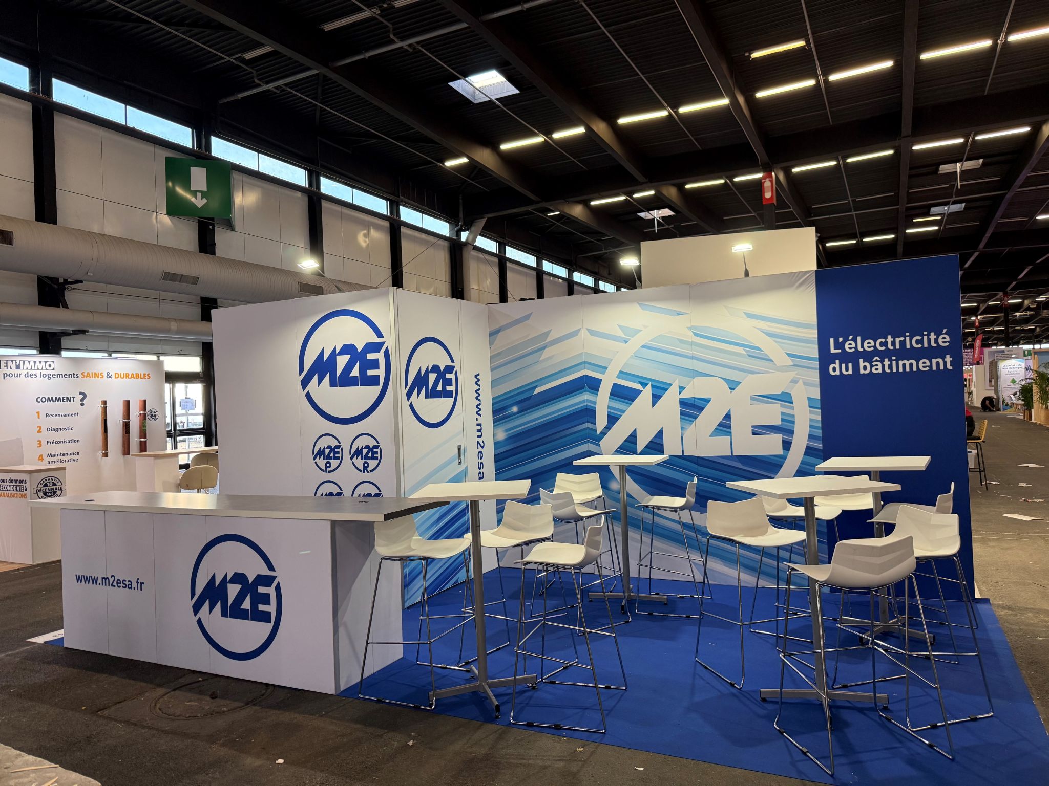 Espace de présentation lors d'un salon professionnel